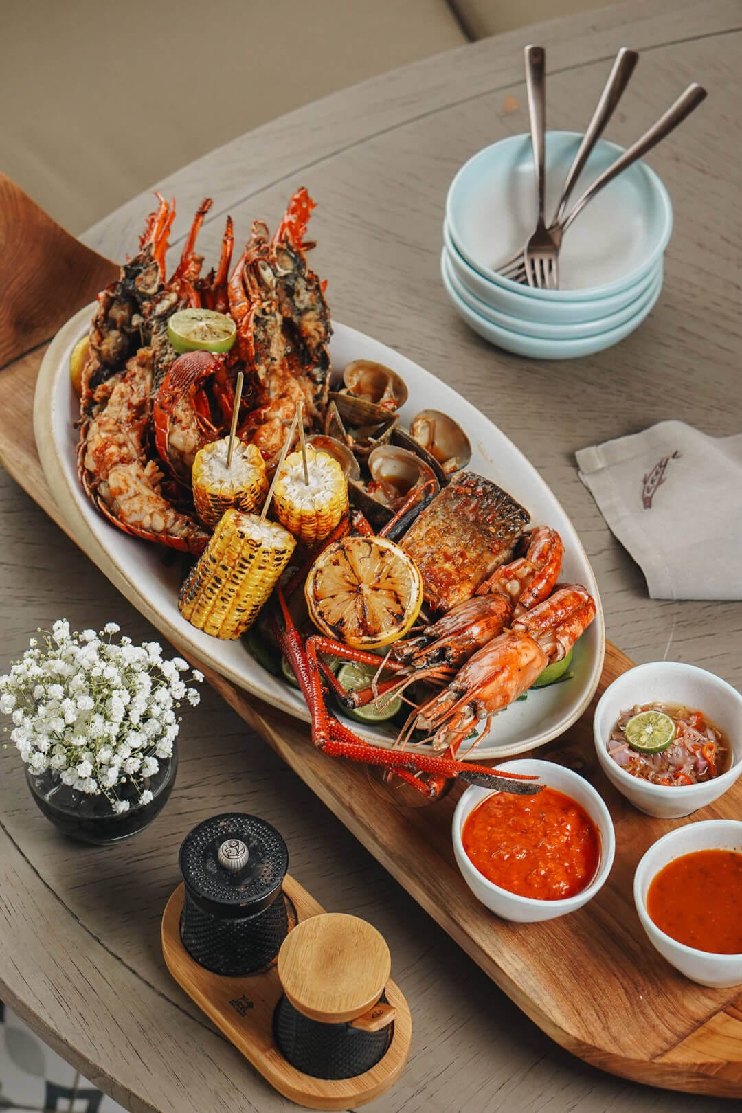 Jimbaran Seafood Platter at Ikan Restaurant, The Westin Resort Nusa Dua, Bali